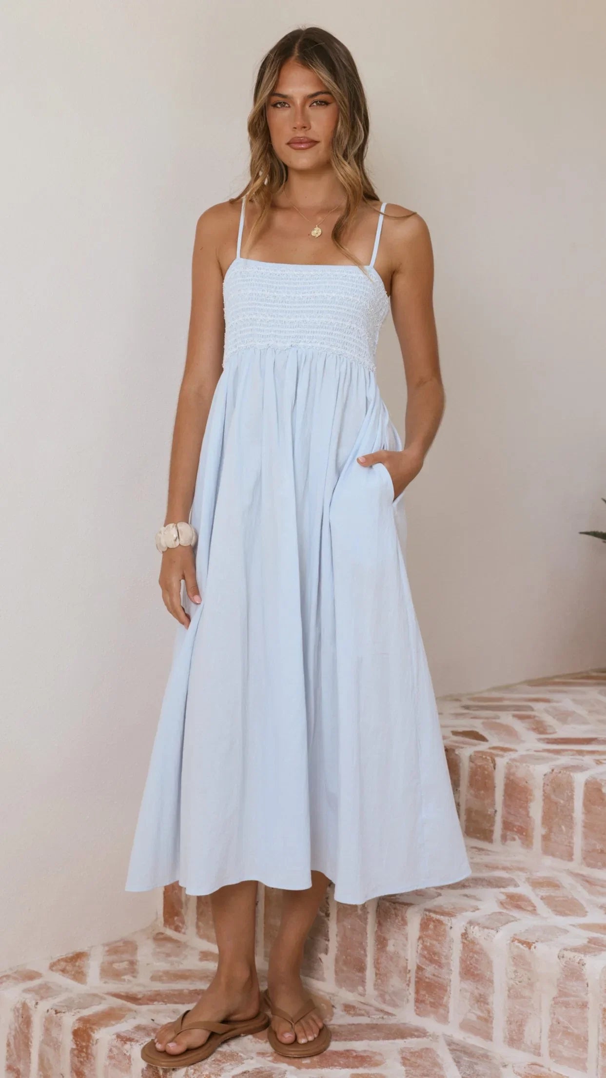 Kinsley Midi Dress Blue
