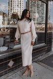 Odile Knit Midi Dress Tan