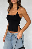 Youre On Your Own Halter Top Black