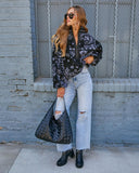 Brianna Sherpa Paisley Quarter Zip Sweatshirt