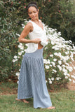 Laurita Maxi Skirt Navy Gingham