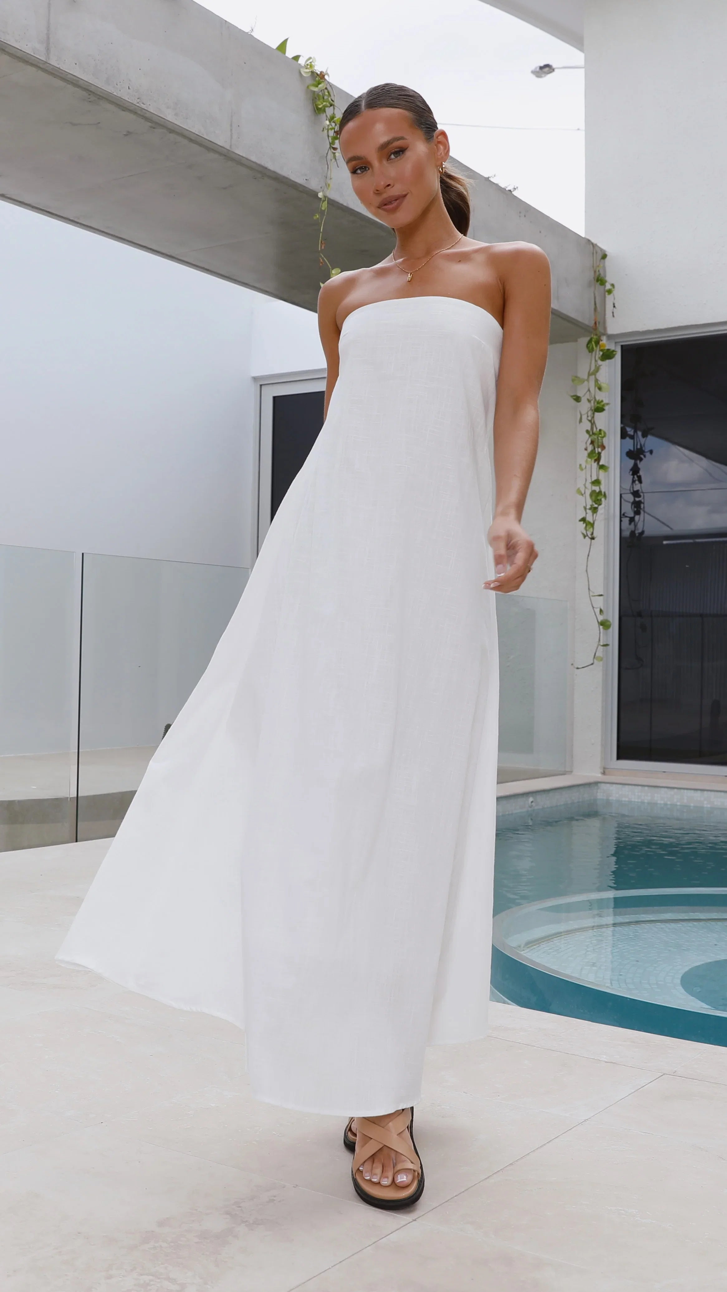 Connie Maxi Dress White