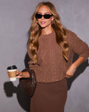 Warming Up Cable Knit Sweater