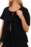 Bonnie Short Sleeve Top Black