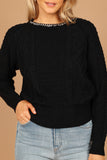 Liv Chain Detail Knit Sweater Black