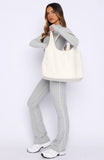 Maxton Nylon Shoulder Bag Cream