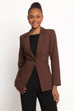 Eliana Waist Tie Blazer Espresso