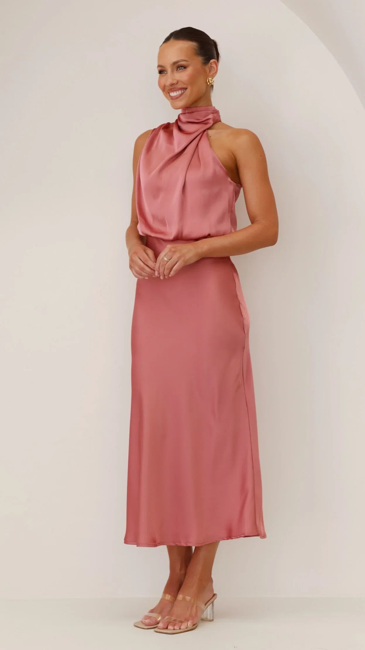 Esther Maxi Dress Baked Rose