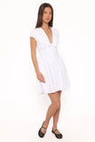 Lyssa Bow Front Mini Dress White