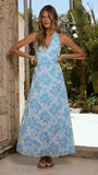 Solange Maxi Dress Blue Floral