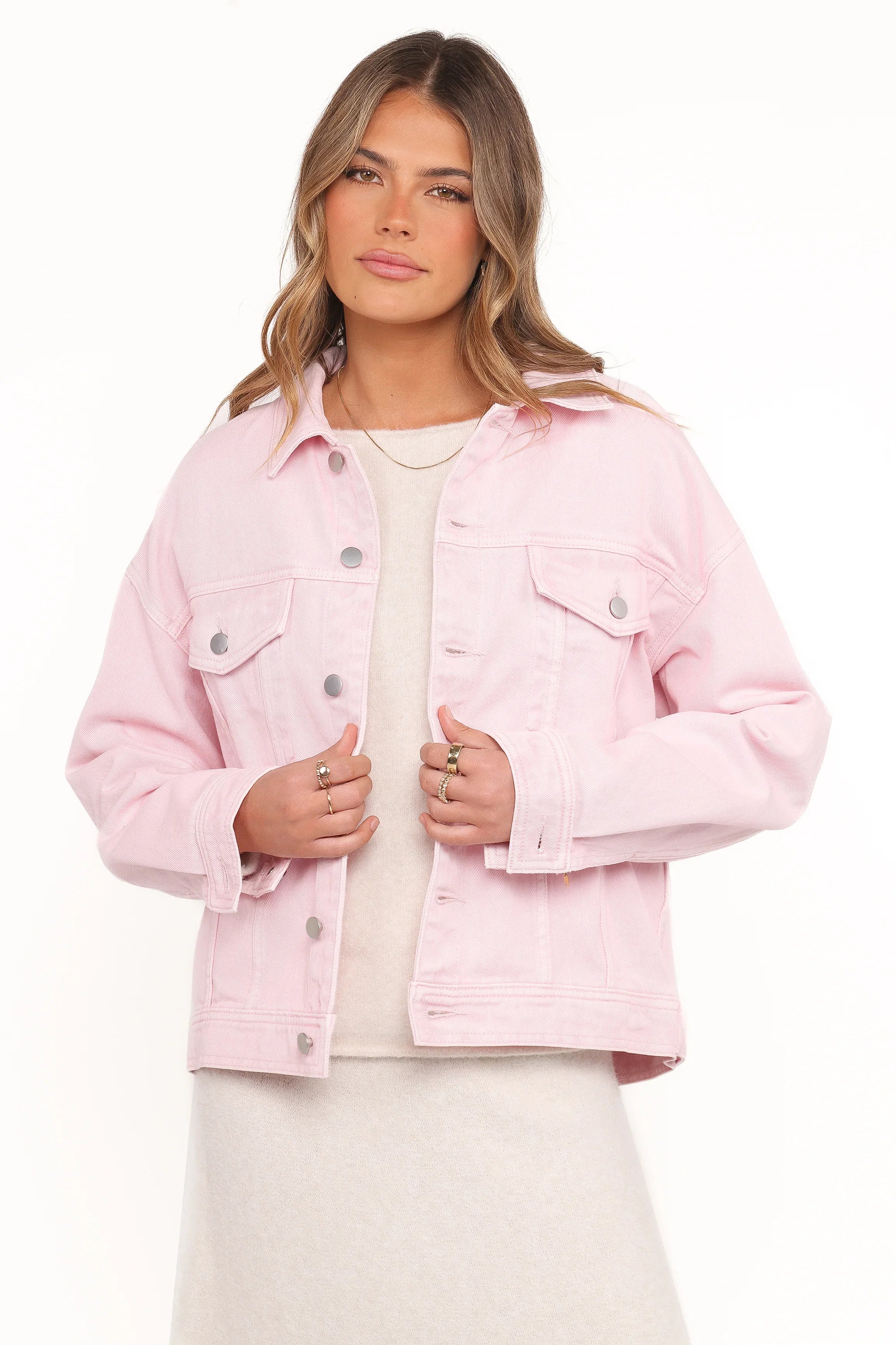 Larosa Denim Jacket Dusty Pink