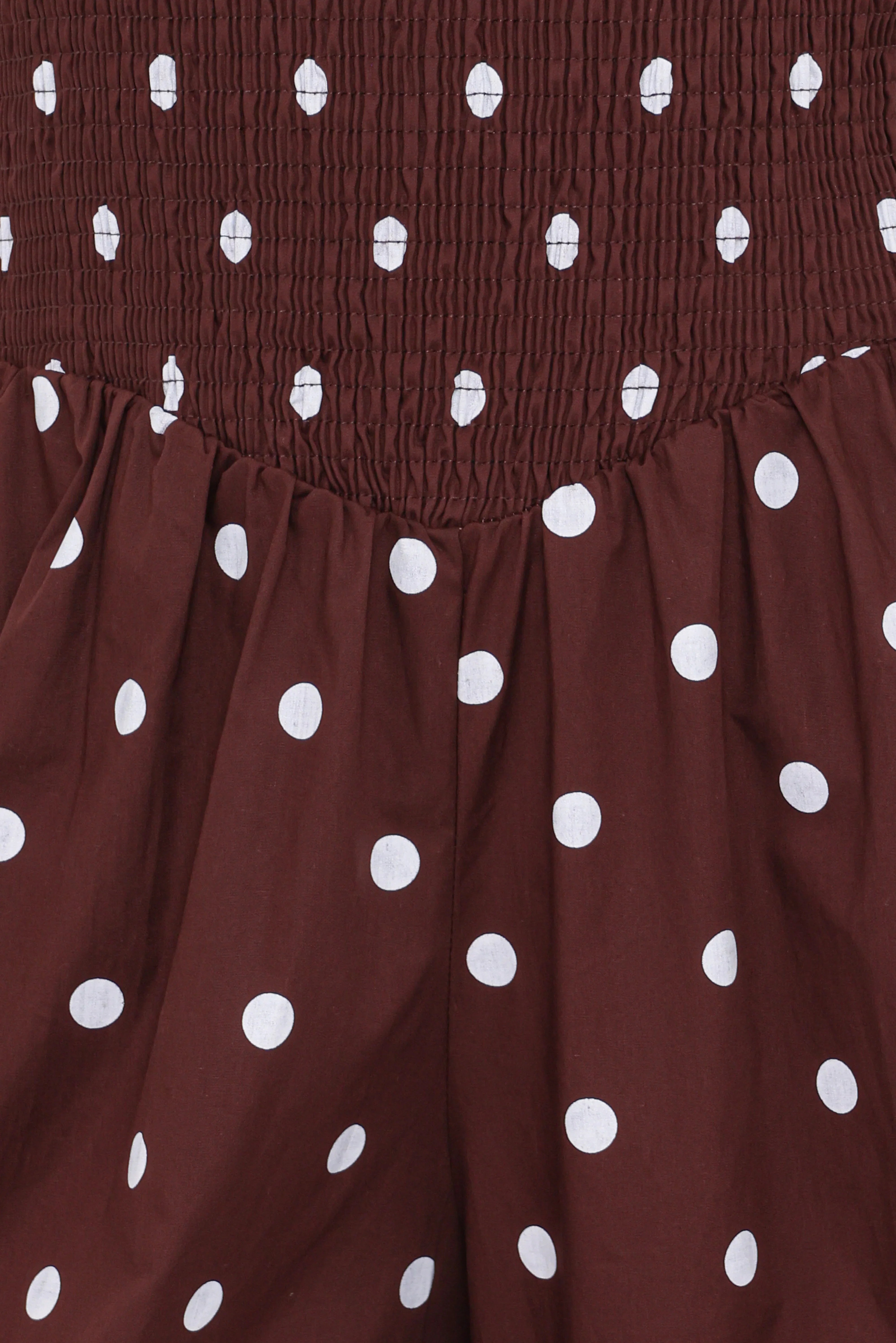 Paloma Jumpsuit Chocolate Polka Dot