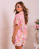 Wildflower Waltz Floral Button Down Top