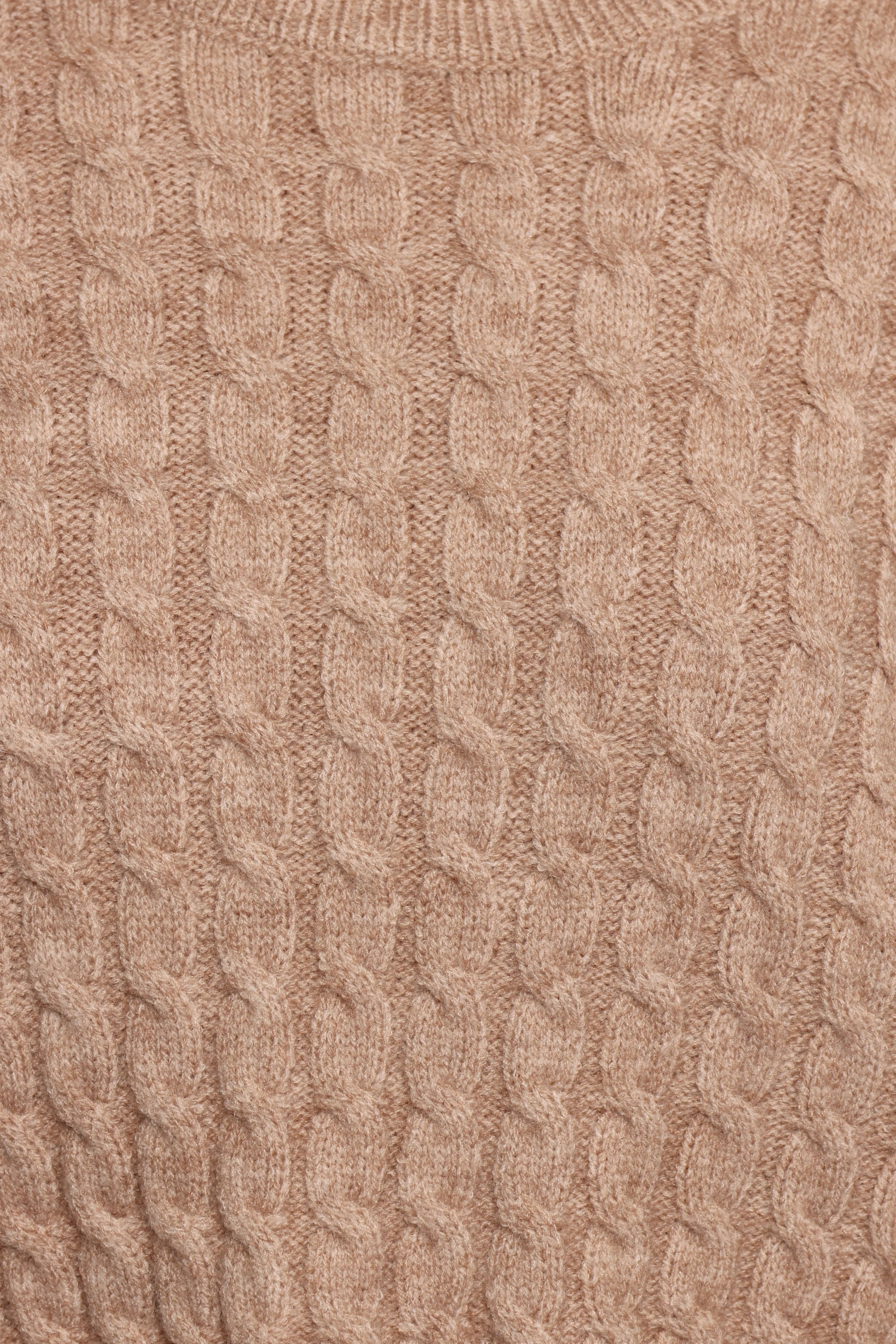 Reid Cable Knit Skirt Set Taupe