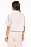 Fidelma Cropped Shirt White