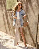 Shona Wrap Tie Gingham Mini Skirt