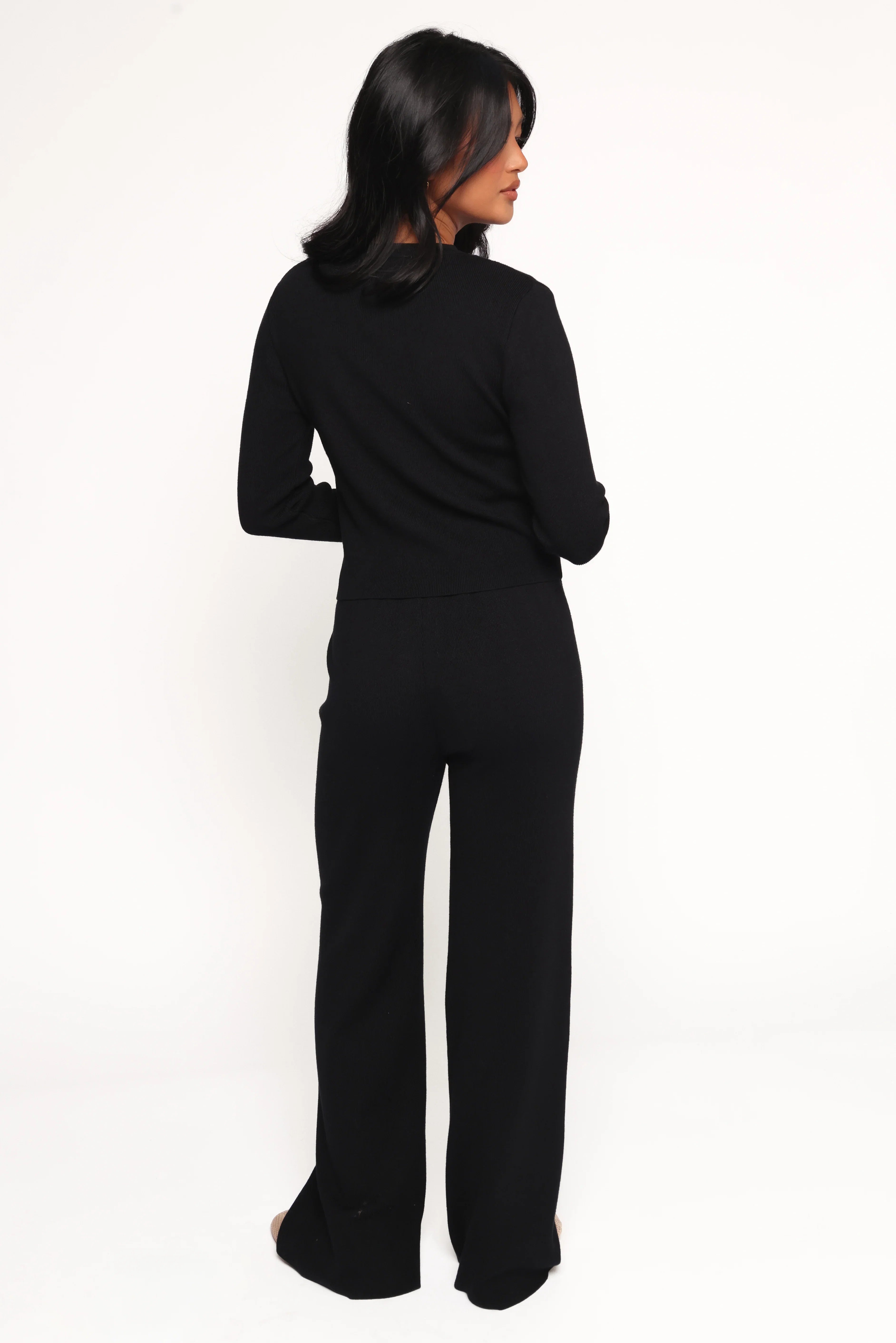Elliot Knitted Pant Set Black