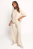 Ash Knitted Pants White