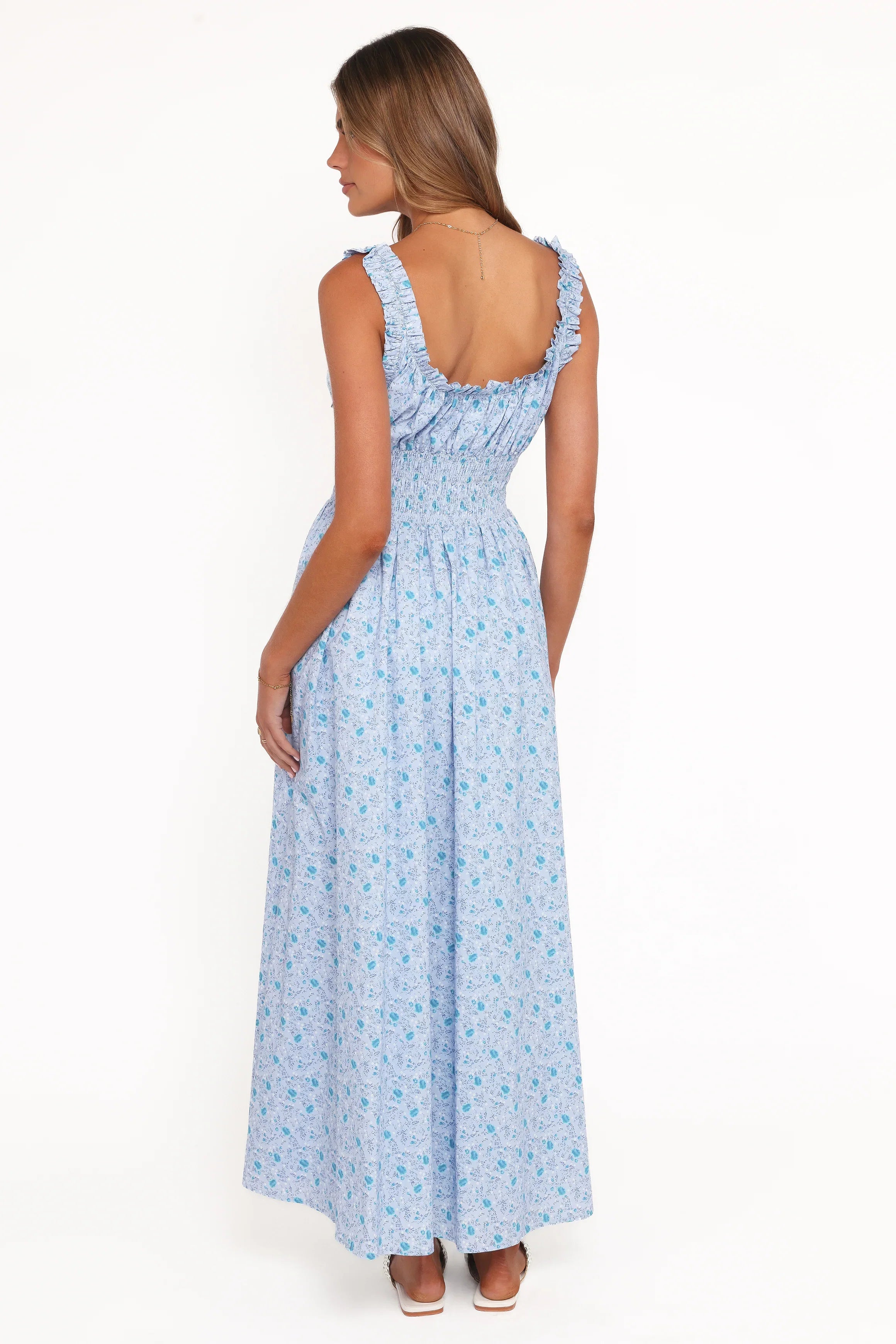 Marlena Midi Dress Blue Floral