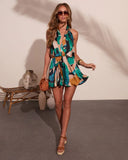 Nova Nights Printed Halter Neck Romper
