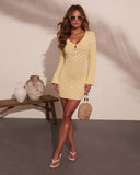 Sun Tide Crochet Cover Up Mini Dress