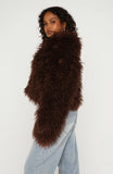 Weekend Away Faux Fur Jacket Chocolate