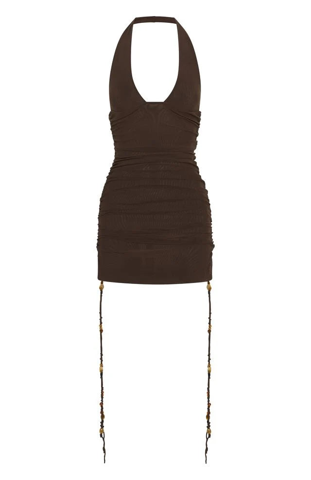 Hearts Desire Mini Dress Chocolate