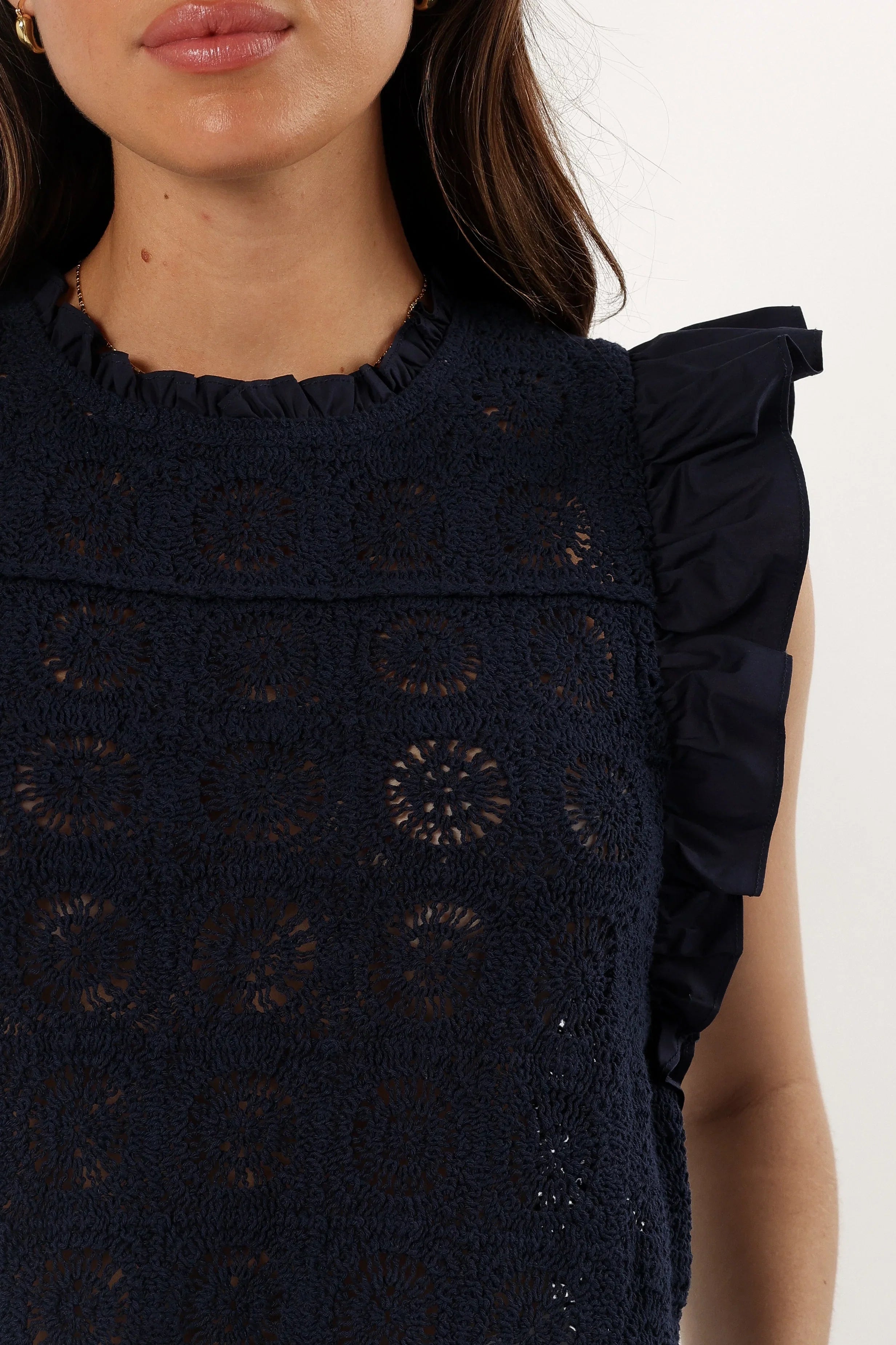Fiona Knit Top Navy