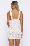 Dreamy Together Embellished Mini Dress White