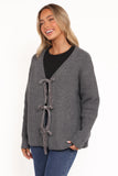 Hammond Tie Up Cardigan Grey