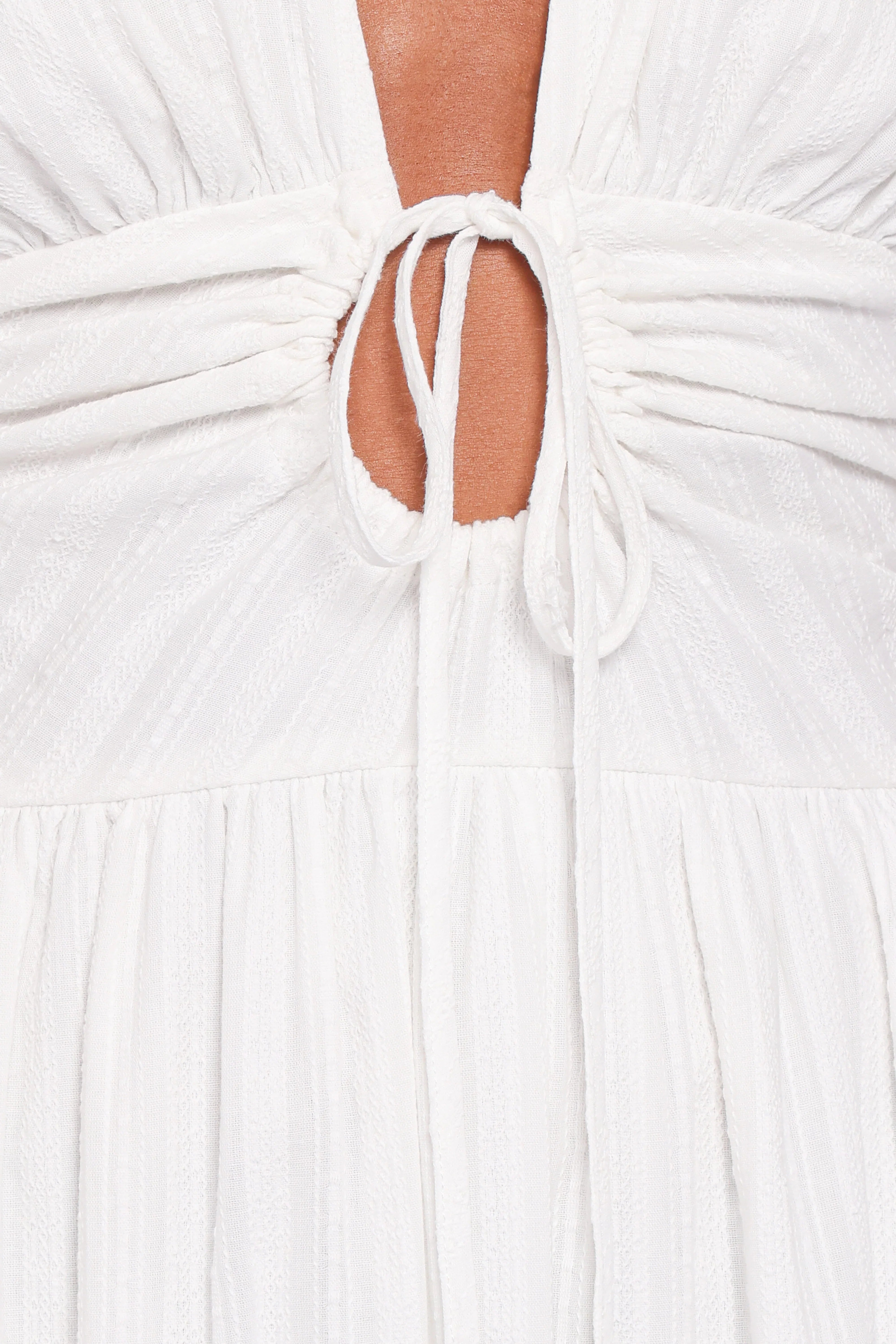 Edel Short Sleeve Maxi Dress White