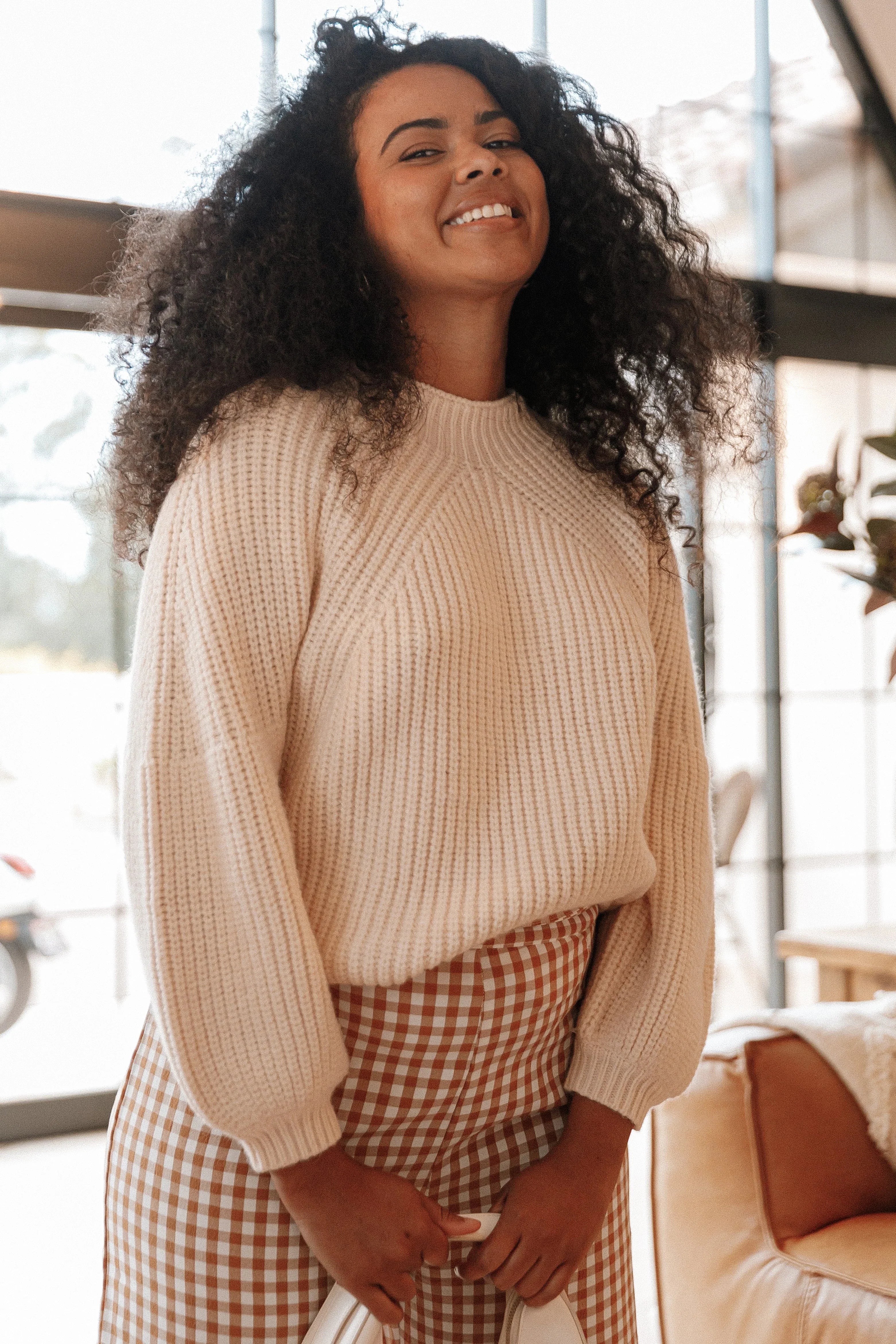London Knit Sweater Beige