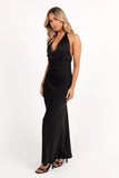 Kalina Halterneck Maxi Dress Black