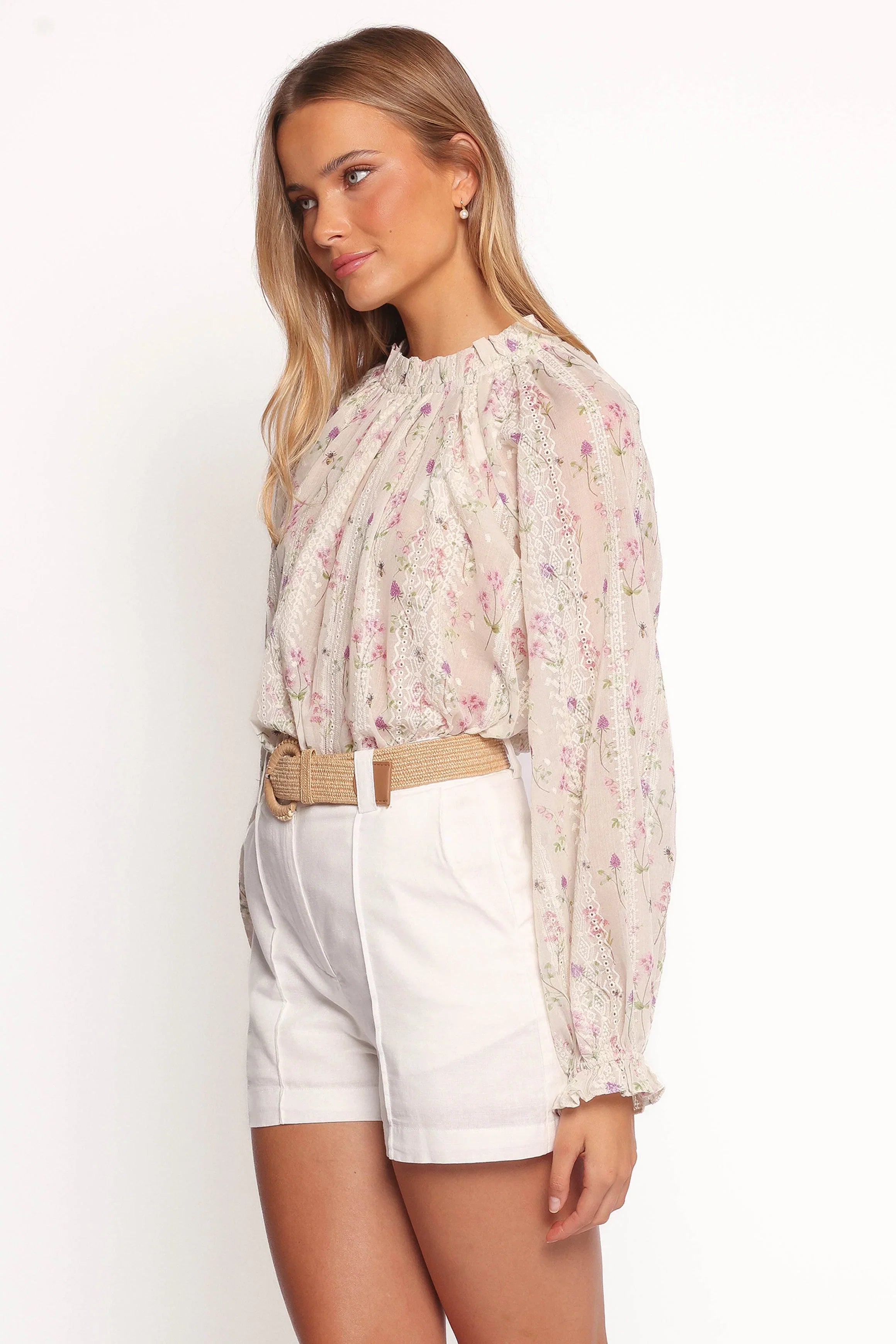 Annie Long Sleeve Top Pink Floral