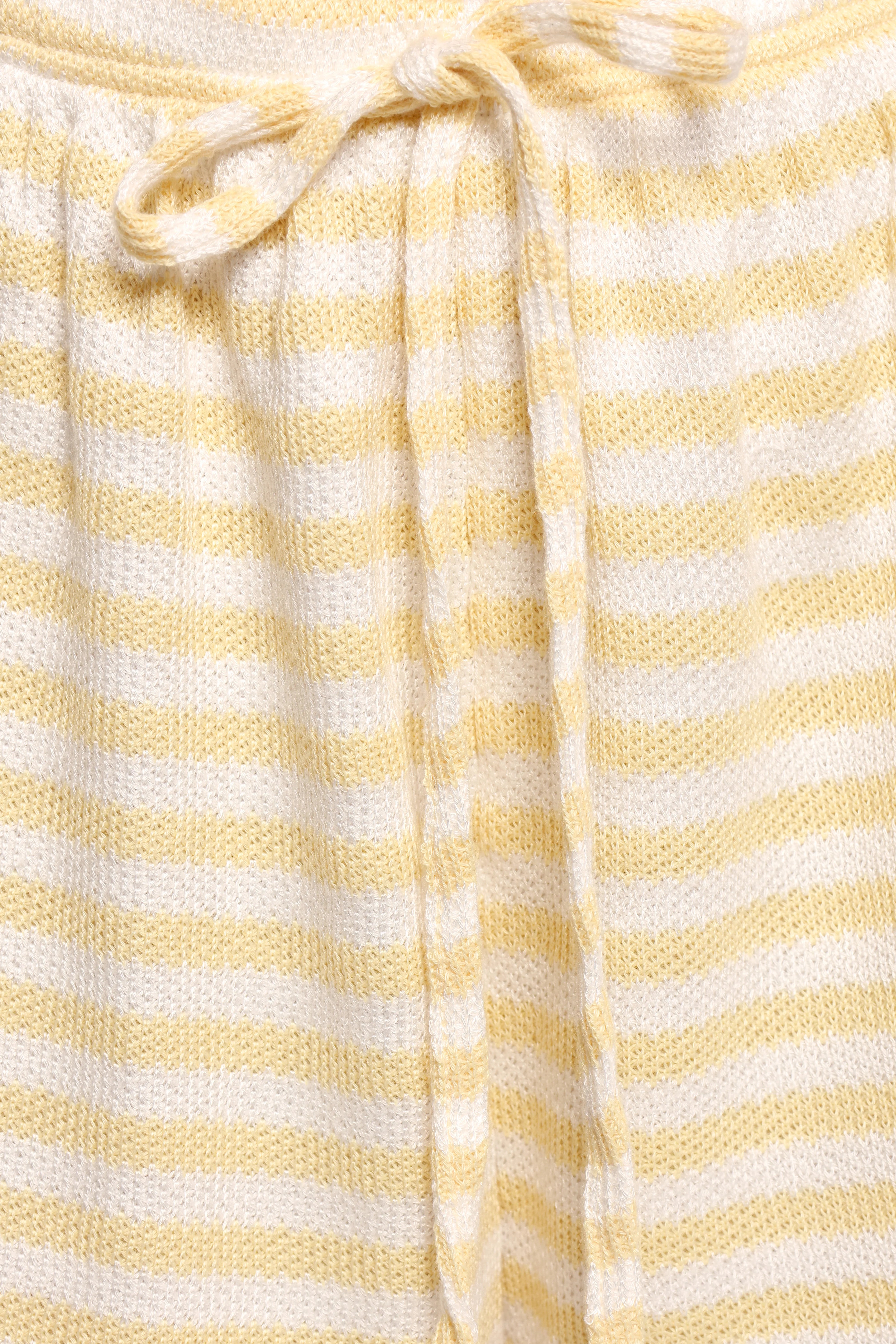 Sunny Knitted Short Set Yellow Stripe