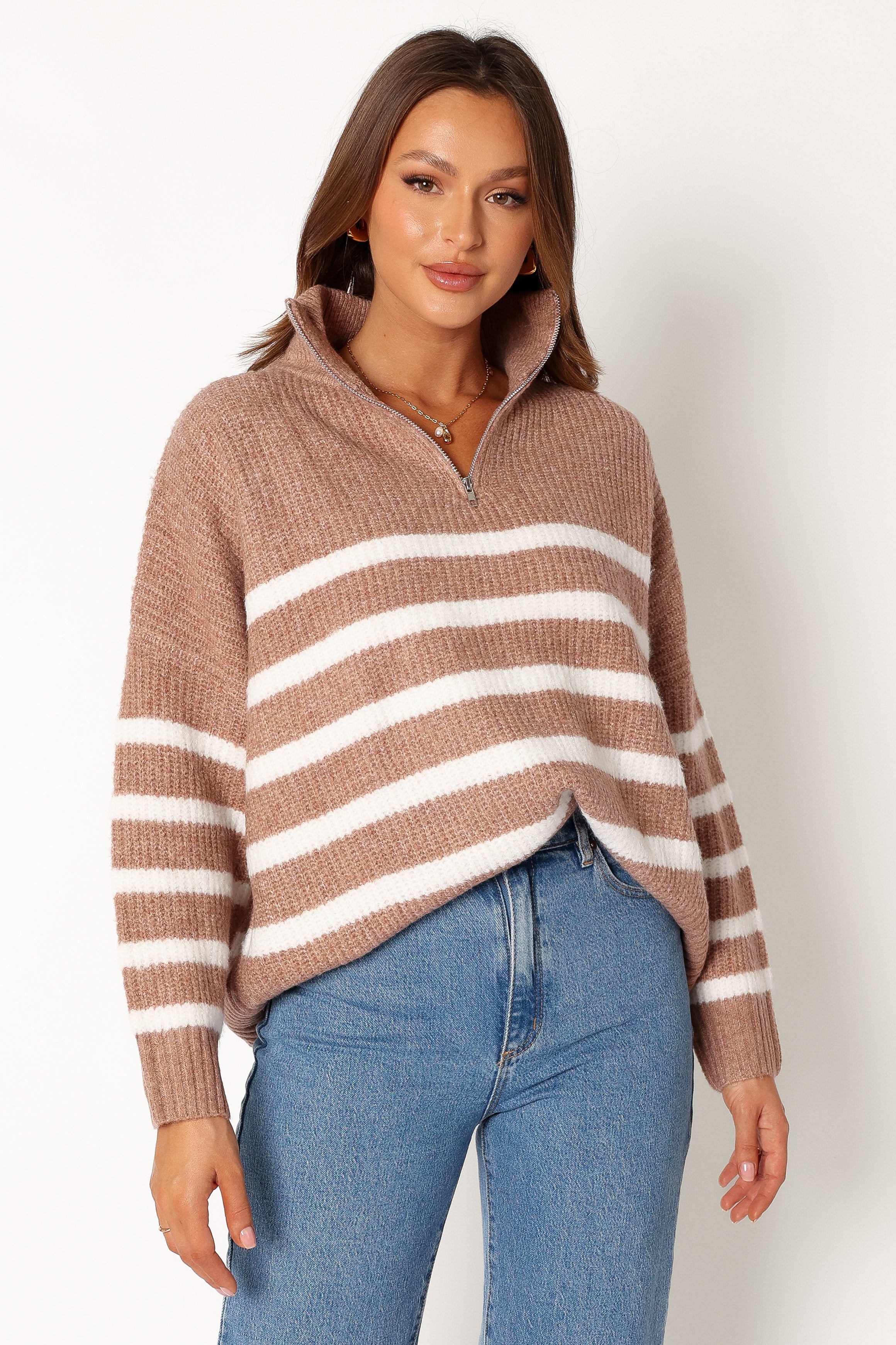 Miranda Knit Sweater Taupe