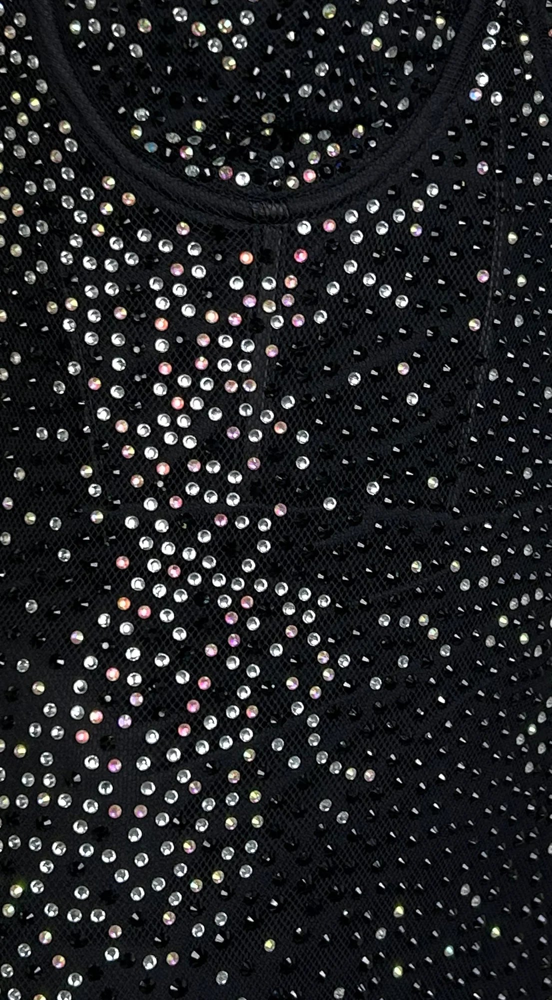 Tayah Rhinestone Strapless Maxi Dress Black