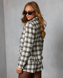 Arden Muse Plaid Tweed Blazer