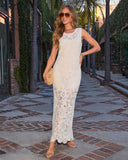 Suki Sleeveless Crochet Maxi Dress