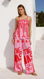 Kanya Pants Pink Red Tide