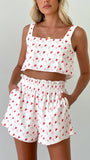 Paros Top Sweetheart Print