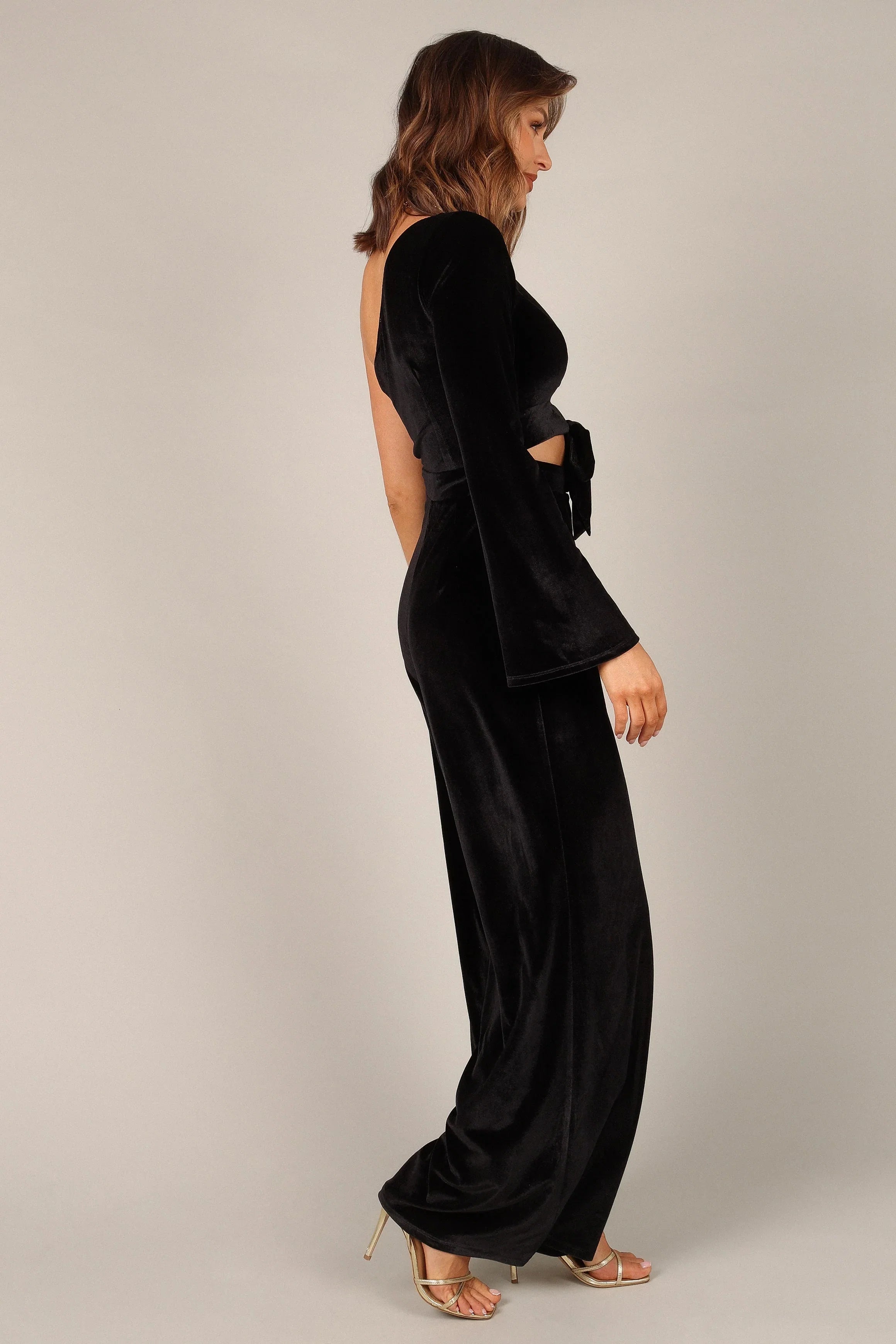 Avery Velvet Jumpsuit Black