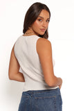 Fairfax Knit Top White
