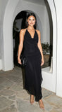Lecce Halter Maxi Dress Black