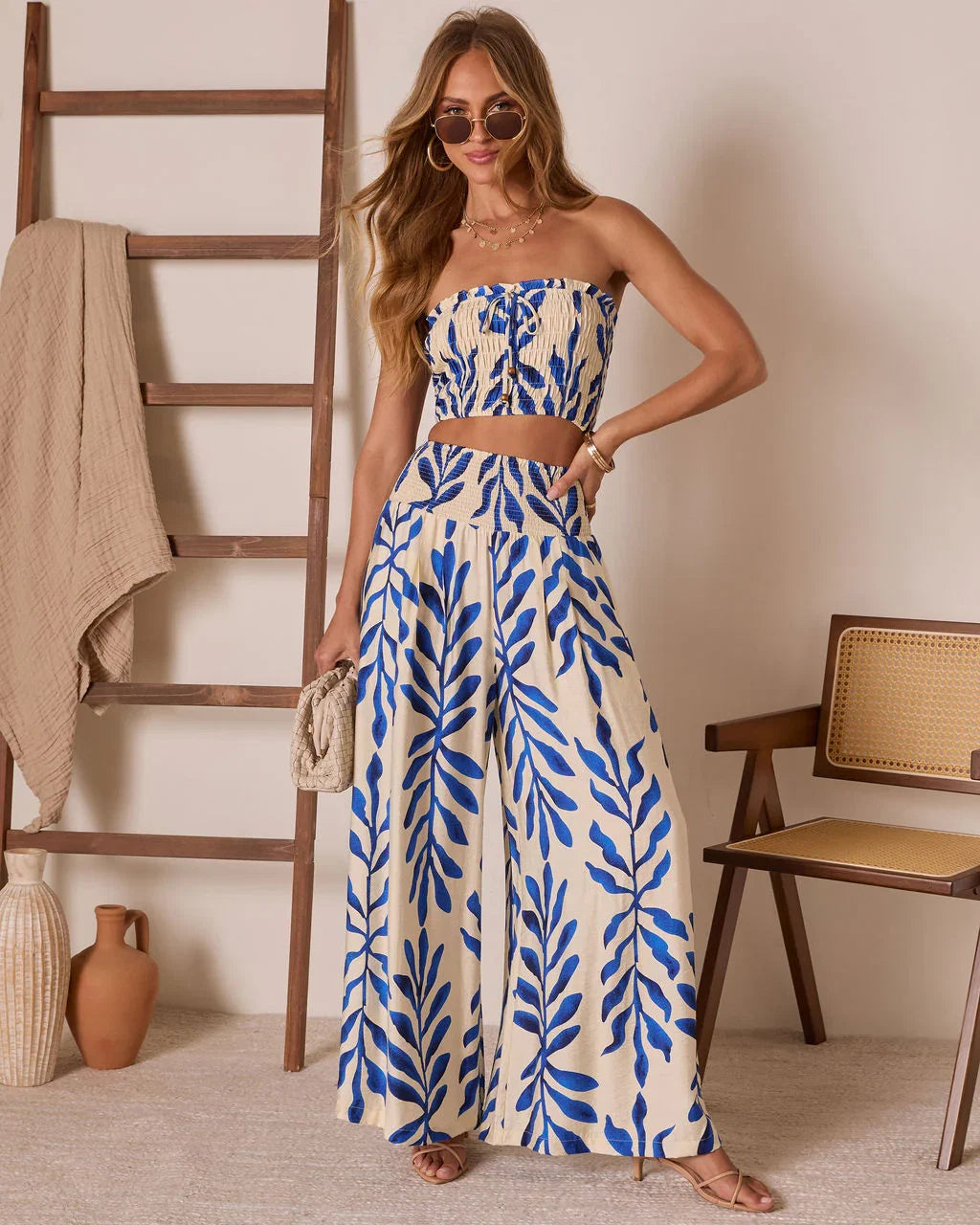 Reynah Tropical Wide Leg Pant