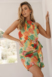 Kalena Halterneck Mini Dress Leilani Print