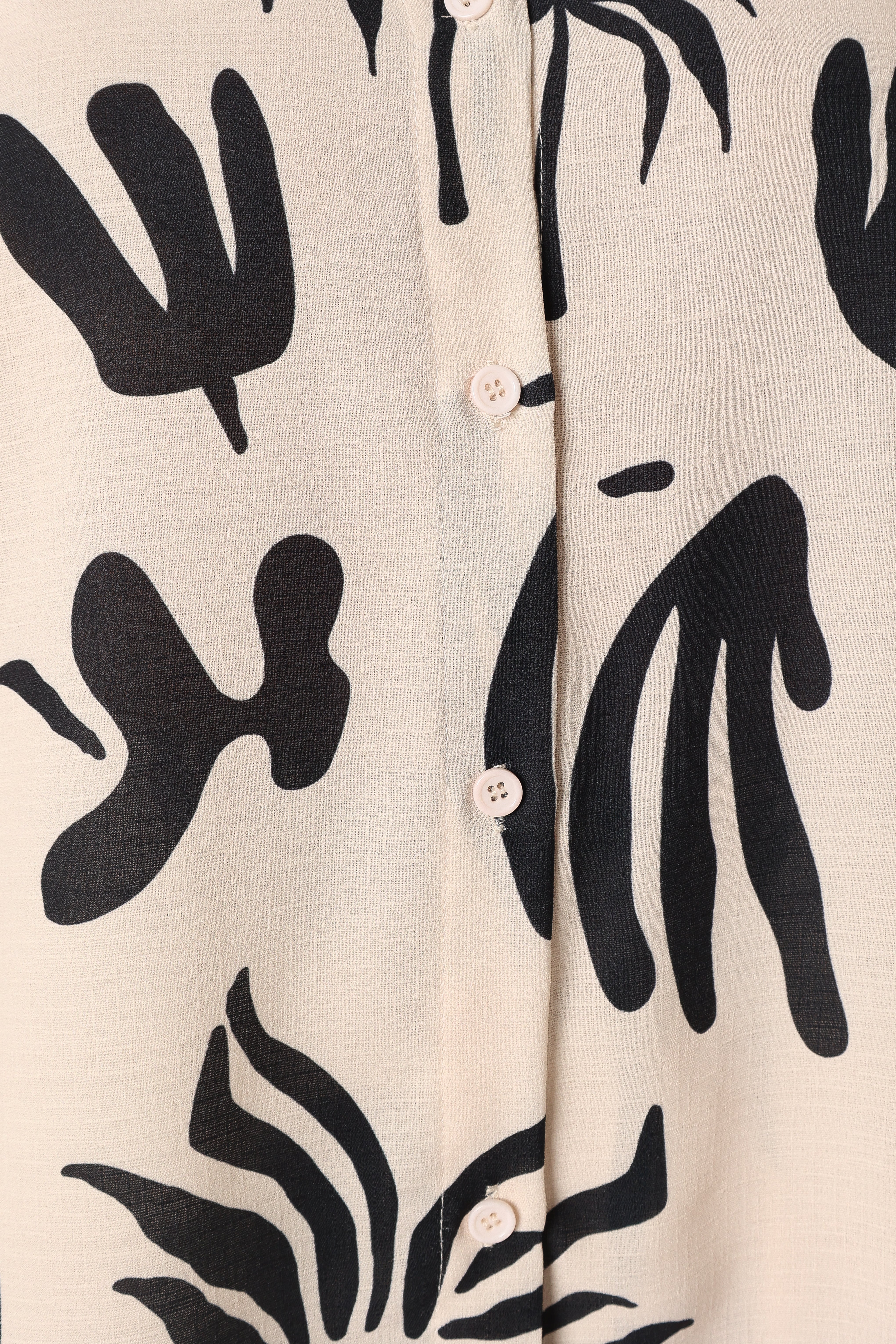 Sawyer Short Sleeve Shirt Beige Black