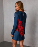 Understated Beauty Floral Shift Mini Dress