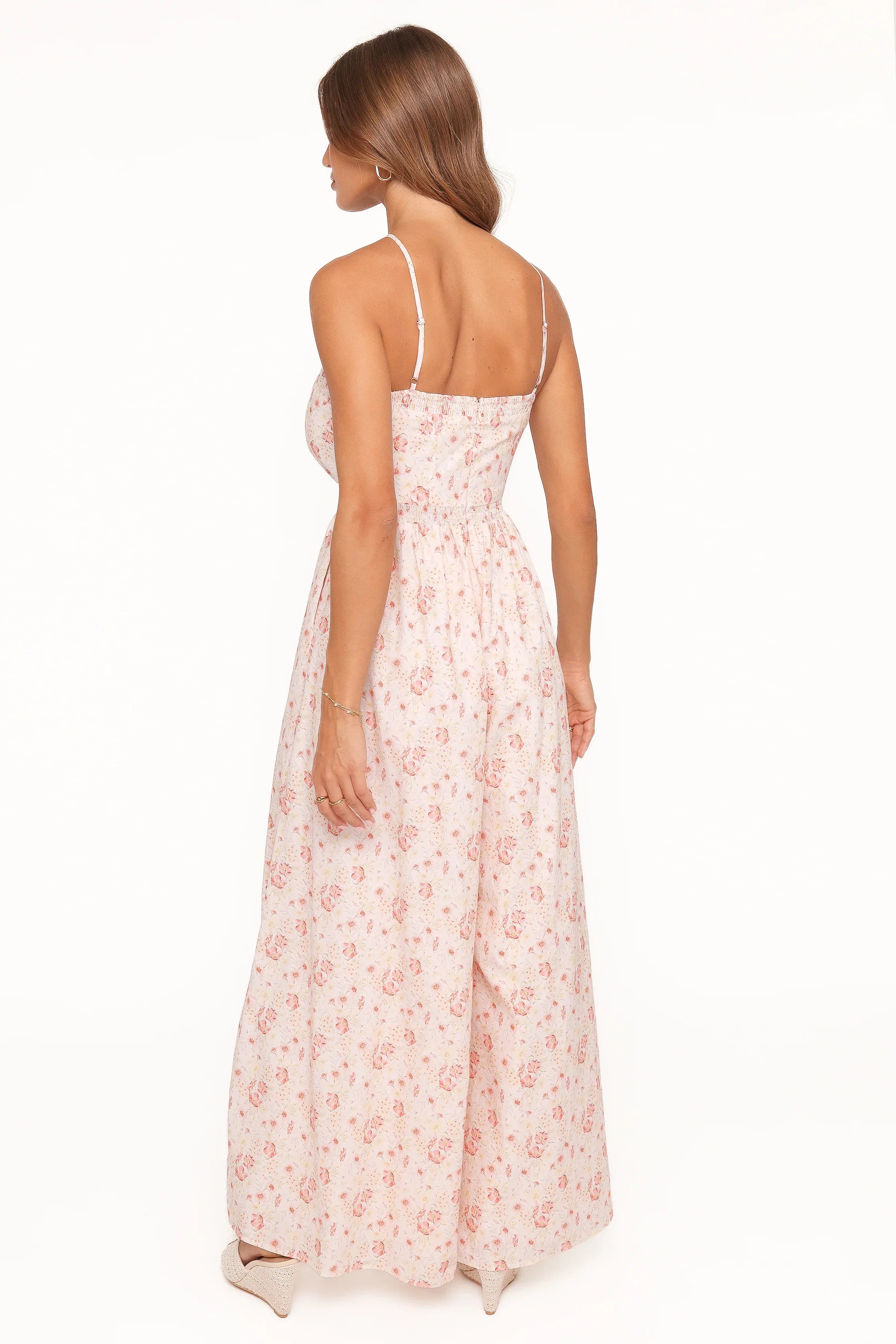 Madeira Jumpsuit Peach Ditsy Floral