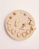 Boho Spur Western Stud Earring Set